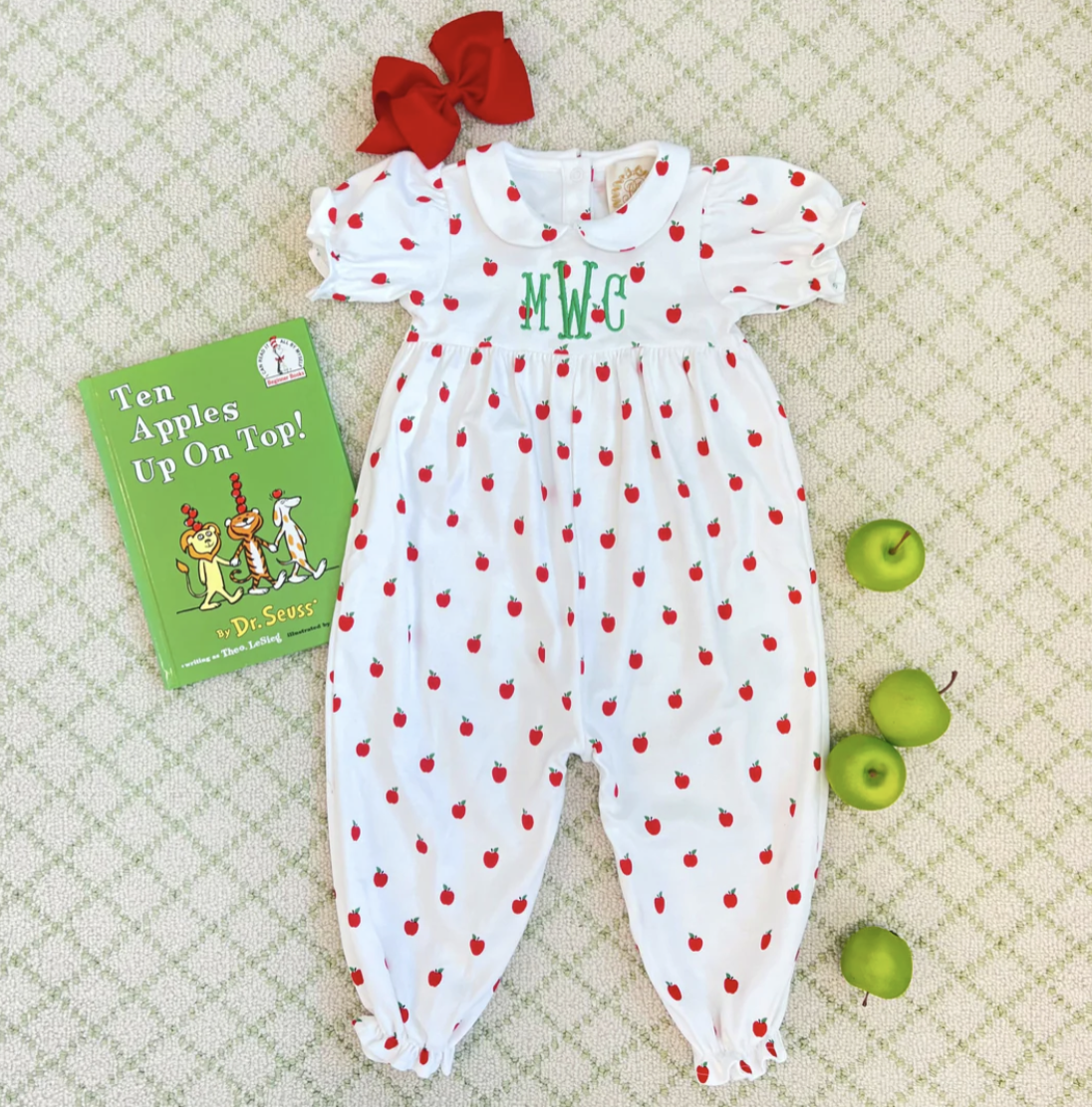 TBBC SS Britt Romper Egerton Apples