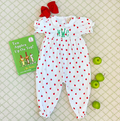 TBBC SS Britt Romper Egerton Apples