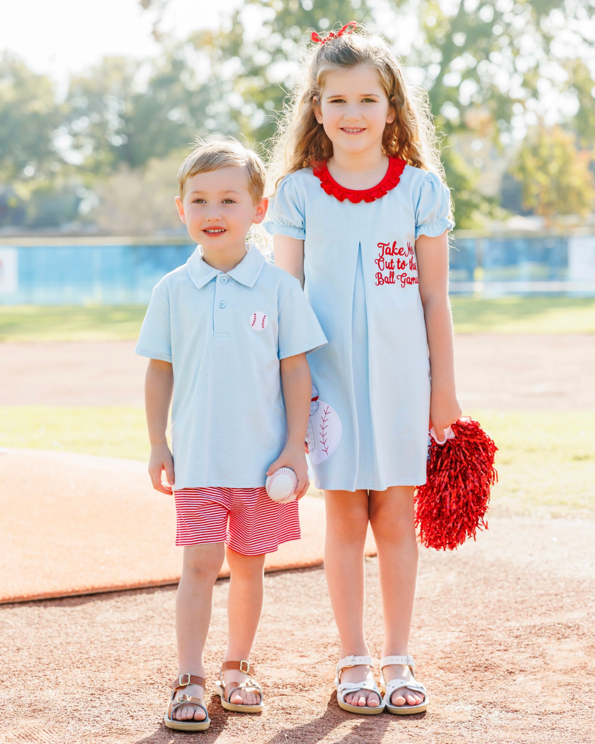 JB Take Me Out To The Ball Game Pleat Dress