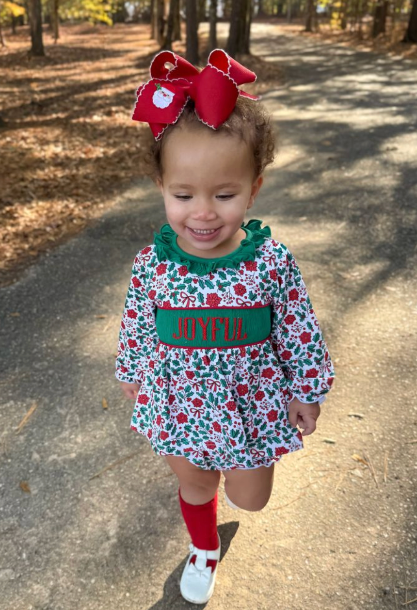 King Christmas Embroidered Moonstitch Bows by Wee Ones