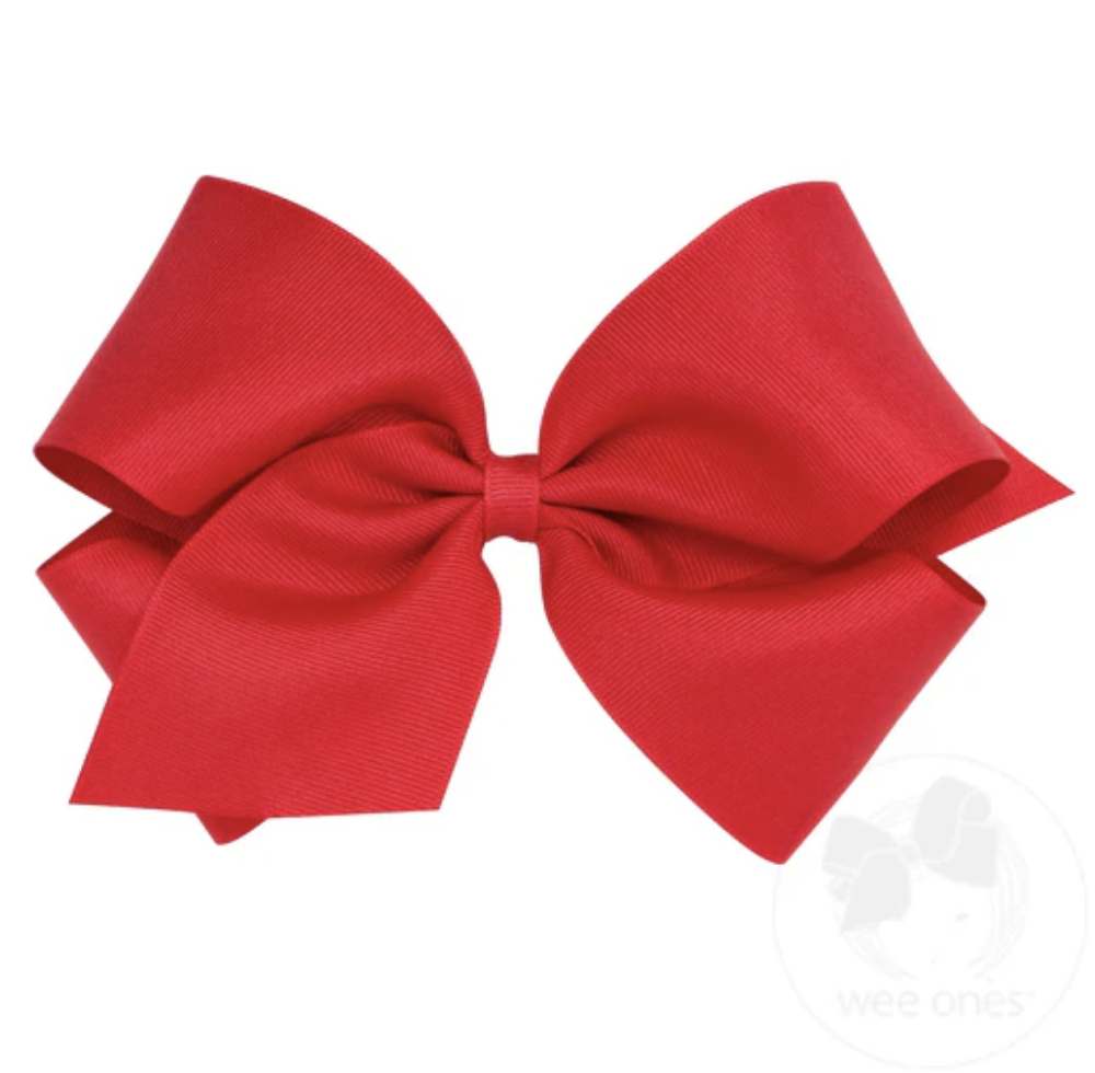 King Classic Grosgrain Hair Bow (Plain Wrap)- Wee Ones