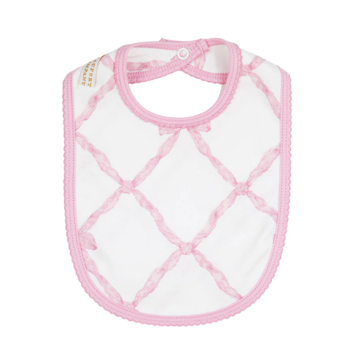 TBBC Burp Me Bib Belle Meade Bow/Pier Party Pink
