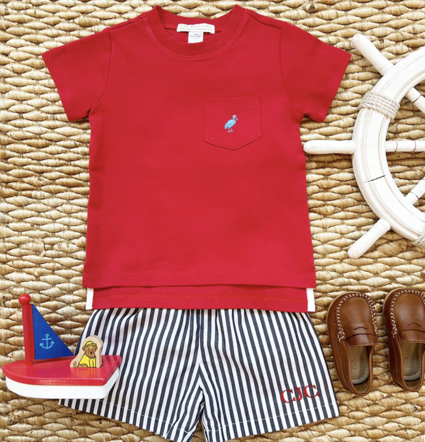 TBBC Shelton Shorts Nantucket Navy Stripe/ Worth Avenue White