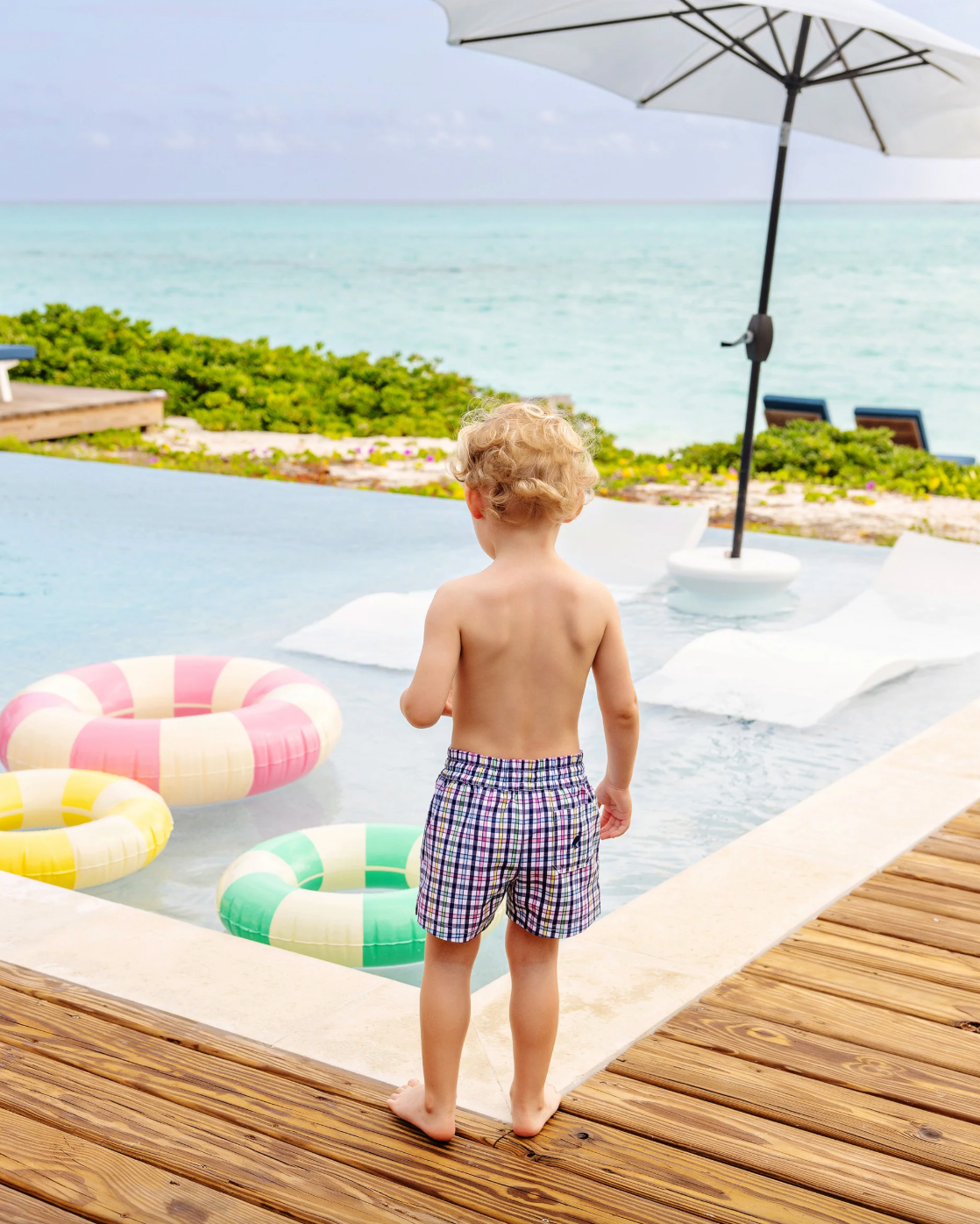 TBBC Tortola Swim Trunks Pier Pointe Plaid