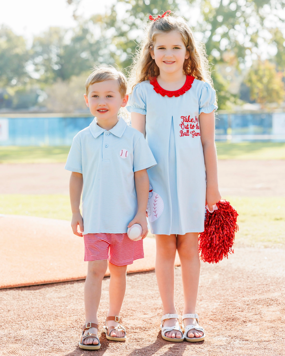 JB Take Me Out To The Ball Game Pleat Dress