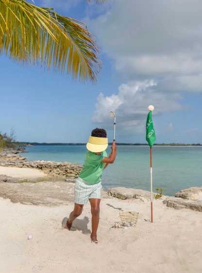 TBBC Sheffield Shorts Sewanee Seersucker Gibson Island Green and Yellow