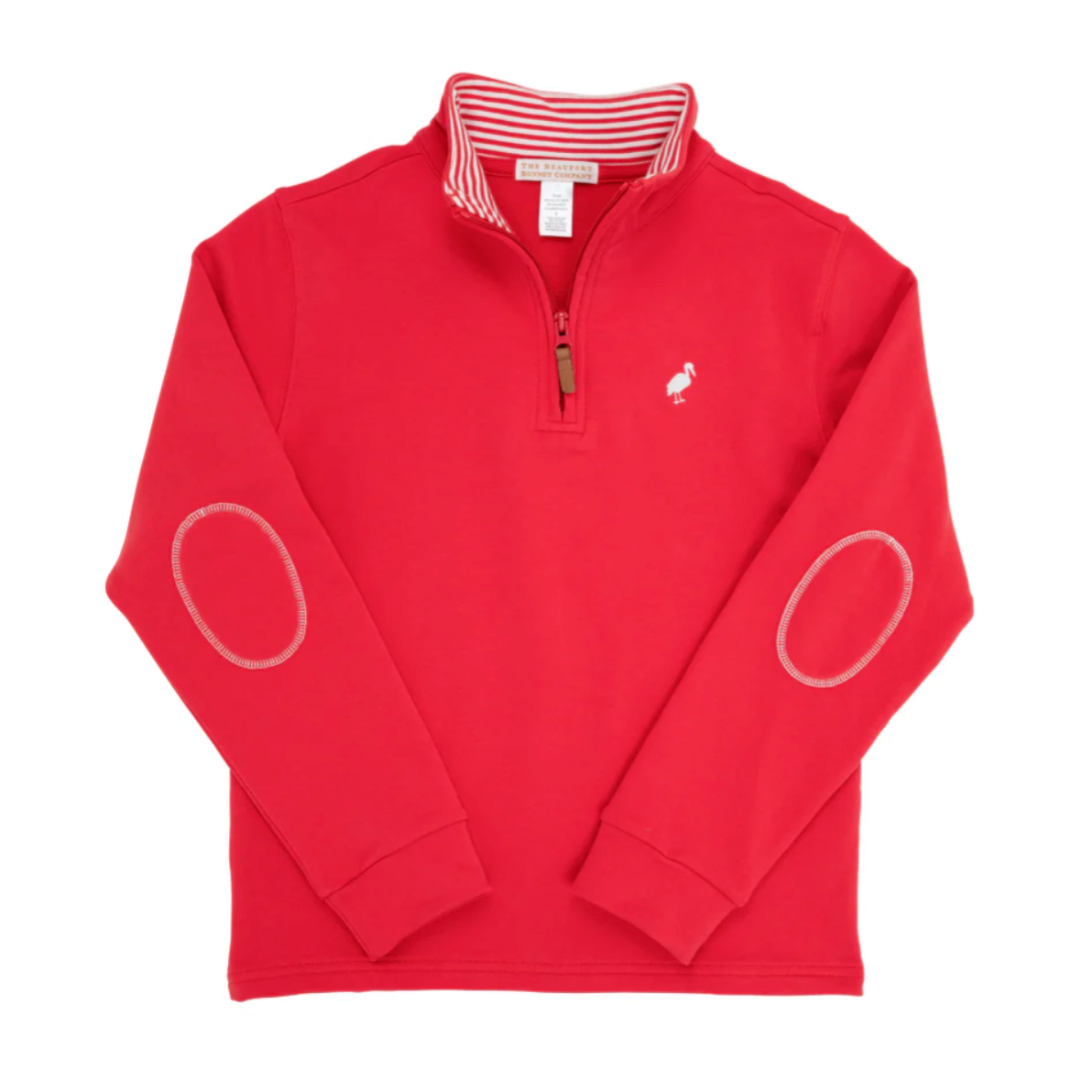 TBBC Hayword Half-Zip- Richmond Red with Worth Avenue White Stork