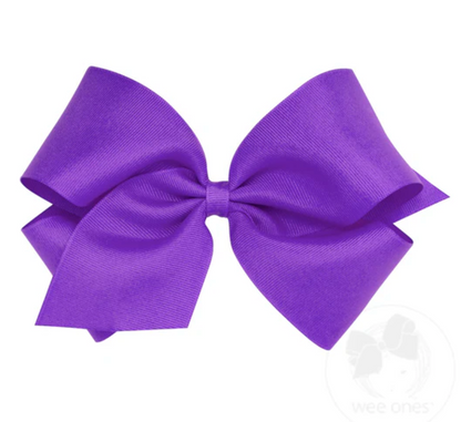King Classic Grosgrain Hair Bow (Plain Wrap)- Wee Ones