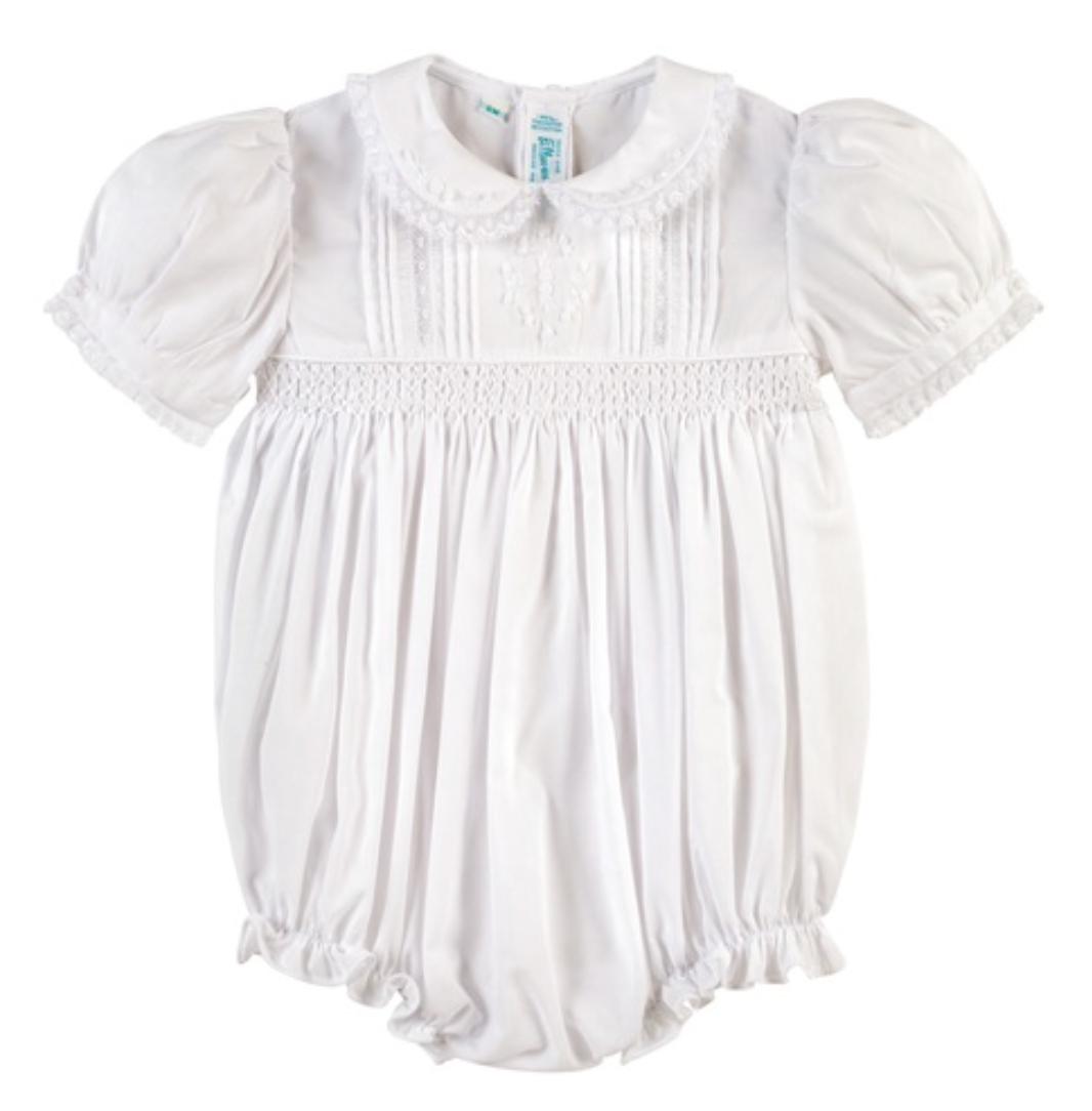 Feltman Girls Wedding Romper White