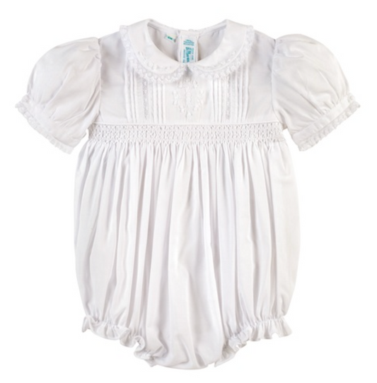 Feltman Girls Wedding Romper White