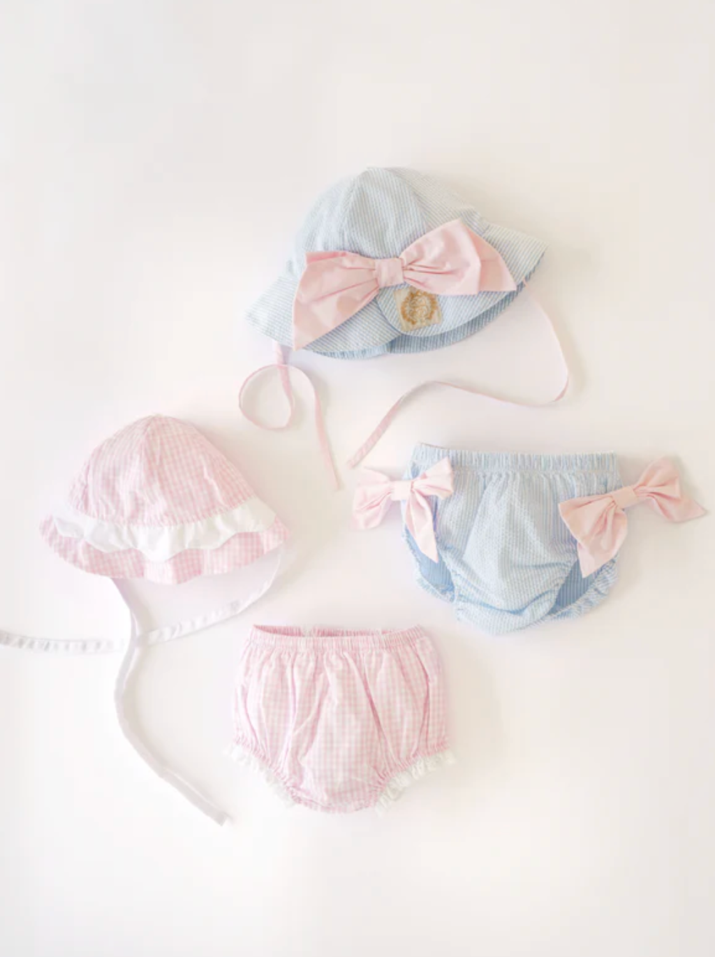 TBBC Bow Bottom Bloomer Breakers Blue Seersucker PBP