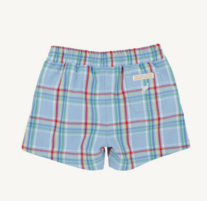 TBBC Sheffield Shorts Kensington Court Plaid with White Stork