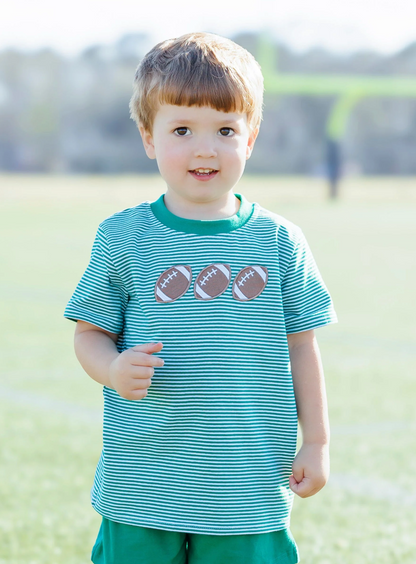 JB Football Trio Shirt - Green Stripe