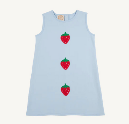 TBBC Annie Apron Dress Strawberries Buckhead Blue