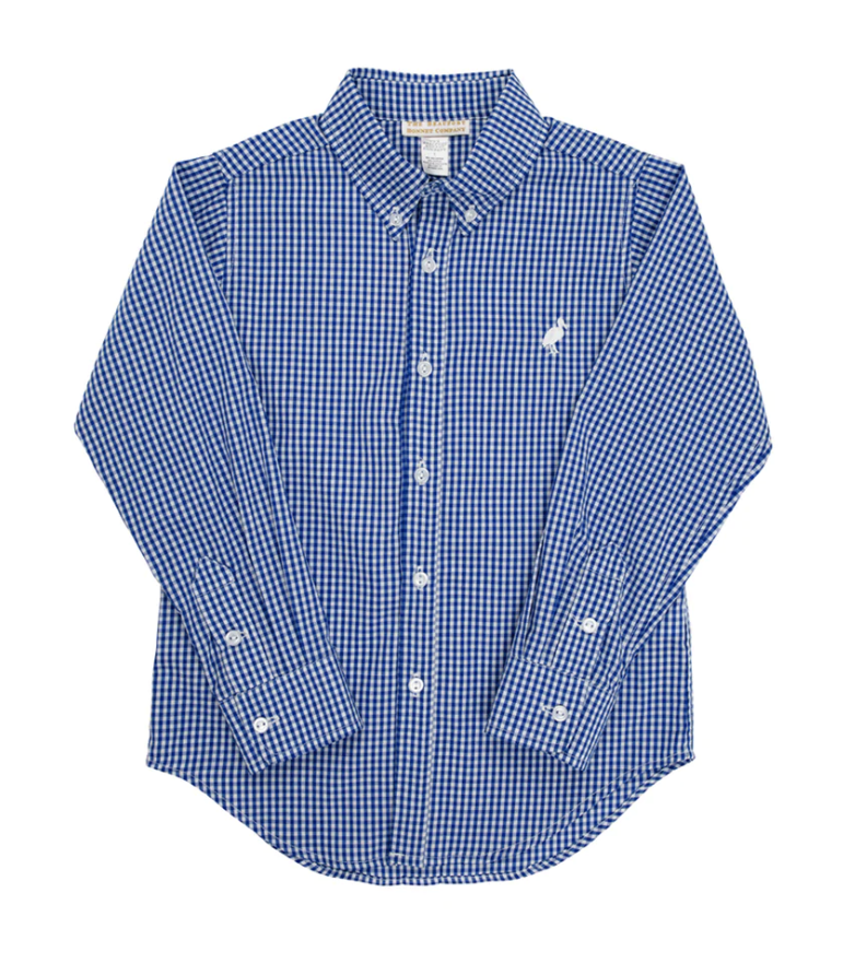TBBC Deans List Dress Shirt Rockefeller Royal Mini Gingham
