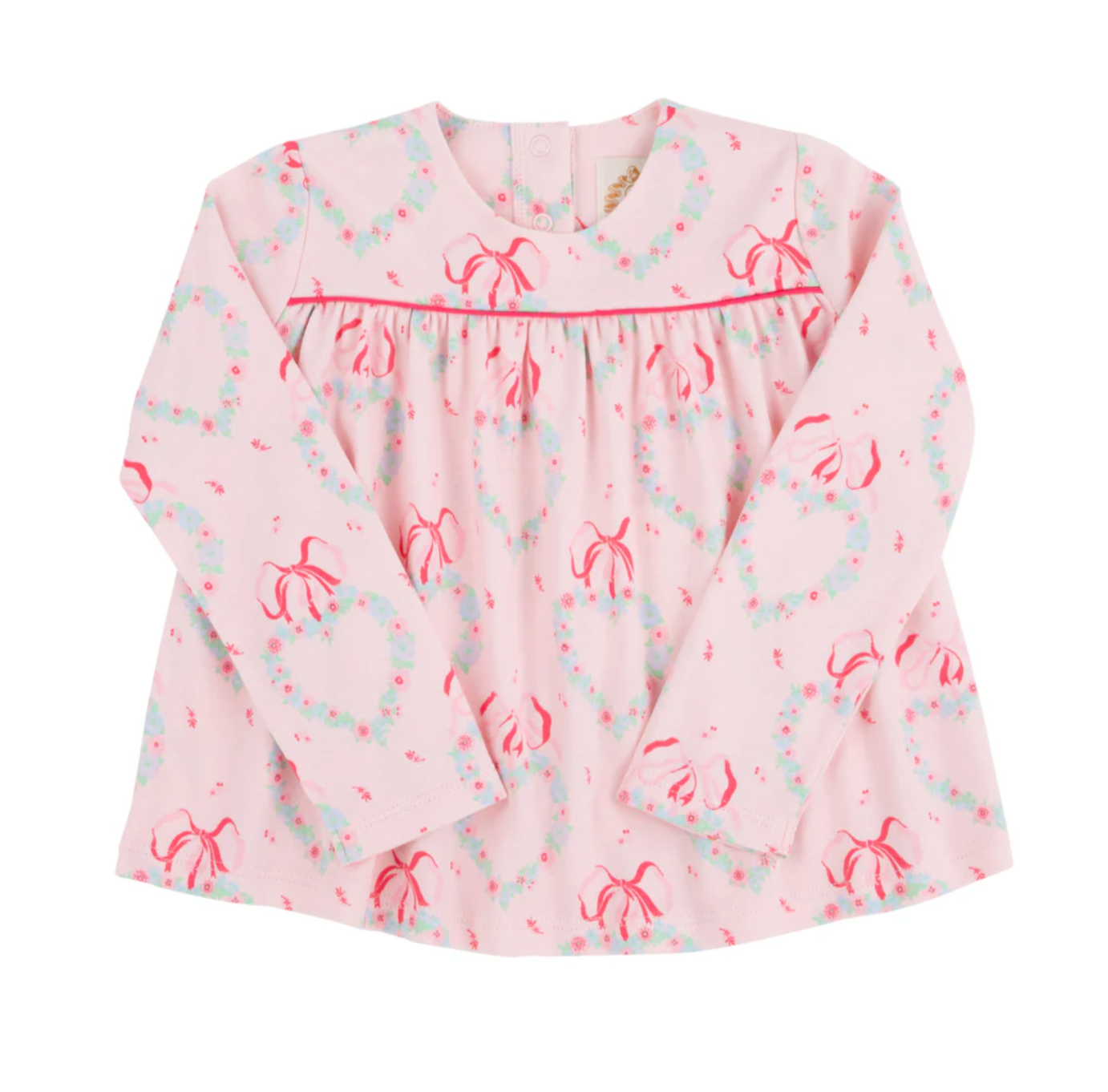 TBBC Long Sleeve Dowell Day Top Fancy Like Floral w/ Palm Springs Punch
