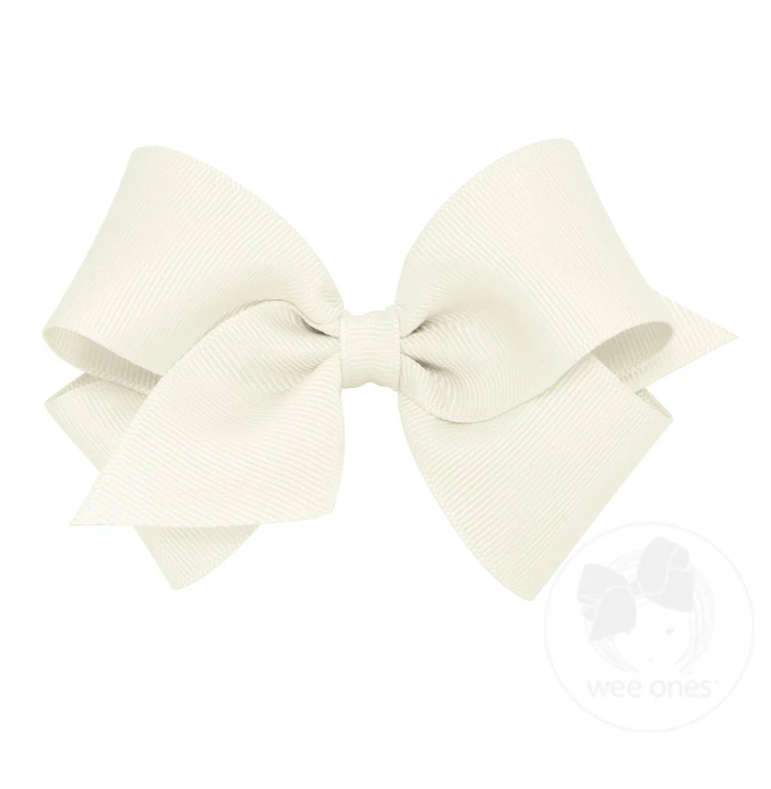 Small Classic Grosgrain Hair Bow (Plain Wrap)  Wee Ones