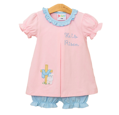 JB He is Risen Pleated Bloomer Set