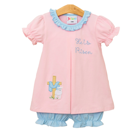 JB He is Risen Pleated Bloomer Set