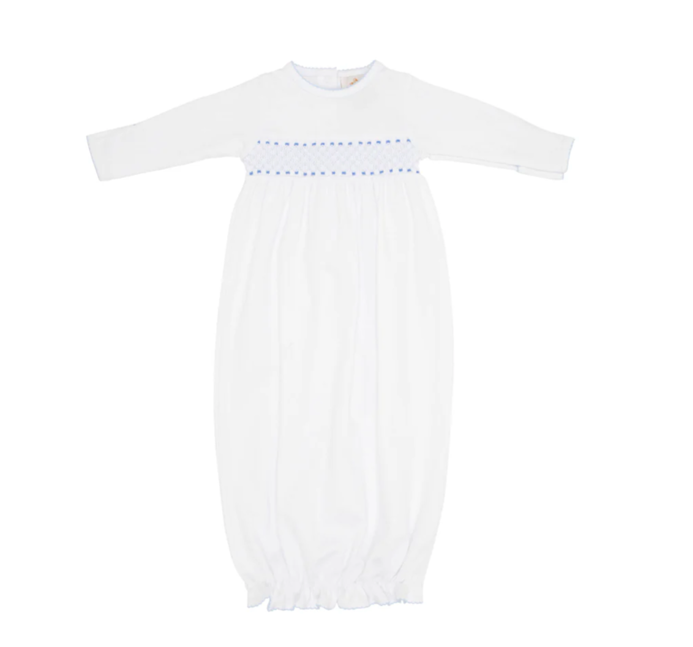 TBBC Sweetly Smocked Greeting Gown - White with Pink or Blue