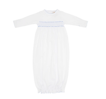 TBBC Sweetly Smocked Greeting Gown - White with Pink or Blue