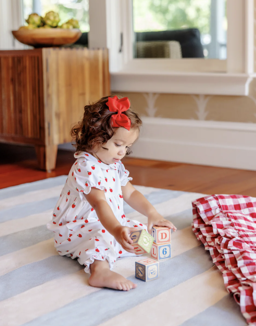 TBBC SS Britt Romper Egerton Apples