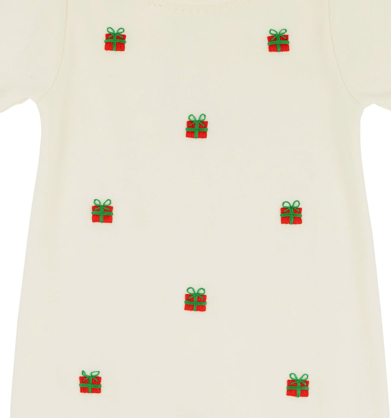 TBBC Rock Me Romper Palmetto Pearl with Present Embroidery (Unisex)