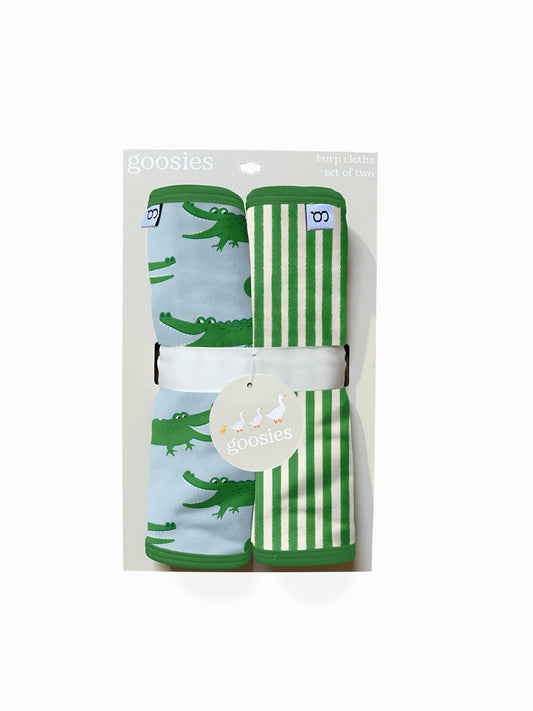 Goosies Blue Alligators - Burp Cloth Set