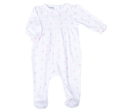 MB Ameila's Classics Pink Smocked Footie