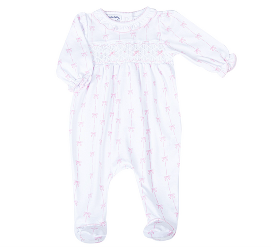 MB Ameila's Classics Pink Smocked Footie