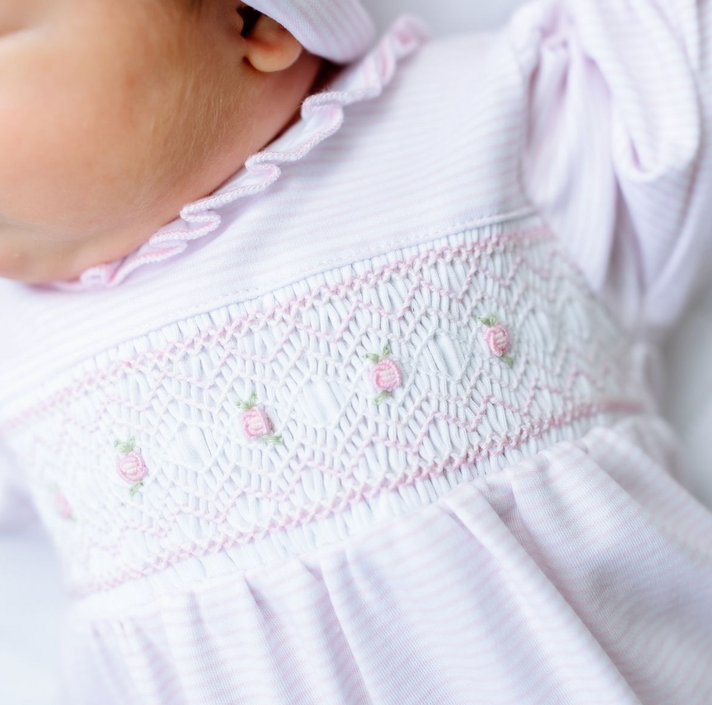 MB Julia Smocked Gown Pink