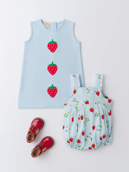 TBBC Annie Apron Dress Strawberries Buckhead Blue