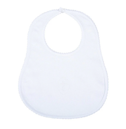 MB Blessed Emb Bib (Pink, Blue, or White)