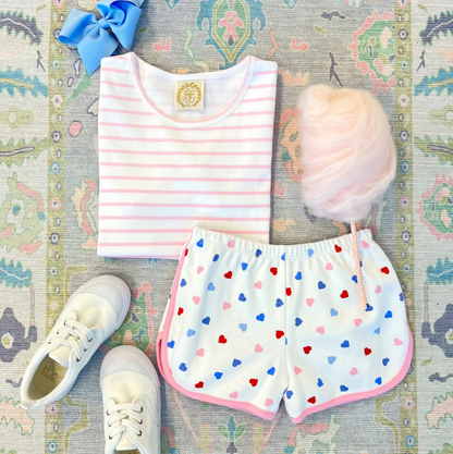 TBBC Cheryl Shorts Happy Hearts/ Pier Party Pink