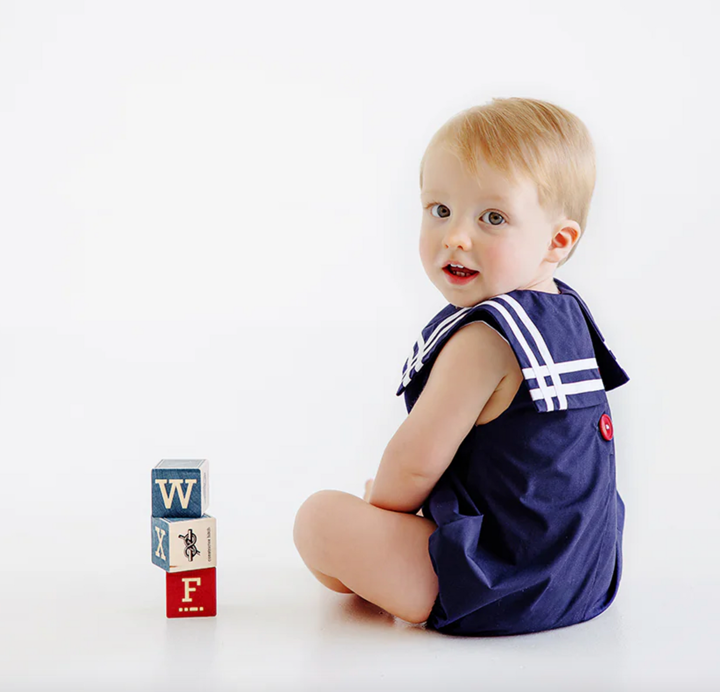 TBBC Townes Top Sail Bubble Nantucket Navy / White Sleeveless