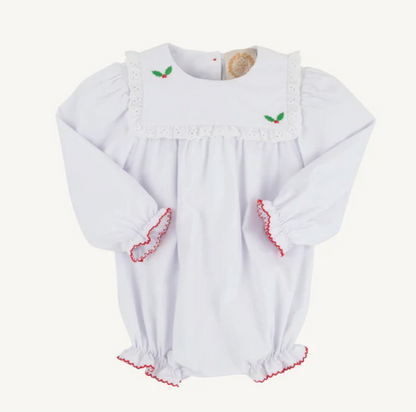 TBBC LS Bea Louise Bubble Holly Worth Ave White with Richmond Red