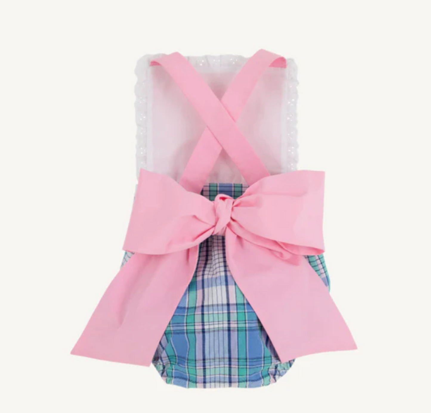 TBBC Sally Sunsuit Lauderdale Pier Plaid / Pier Party Pink Woven