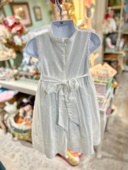 Cotton Kids White Pintucks Lace Dress