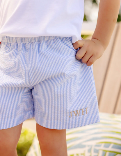 TBBC Shelton Shorts Seersucker Breakers Blue