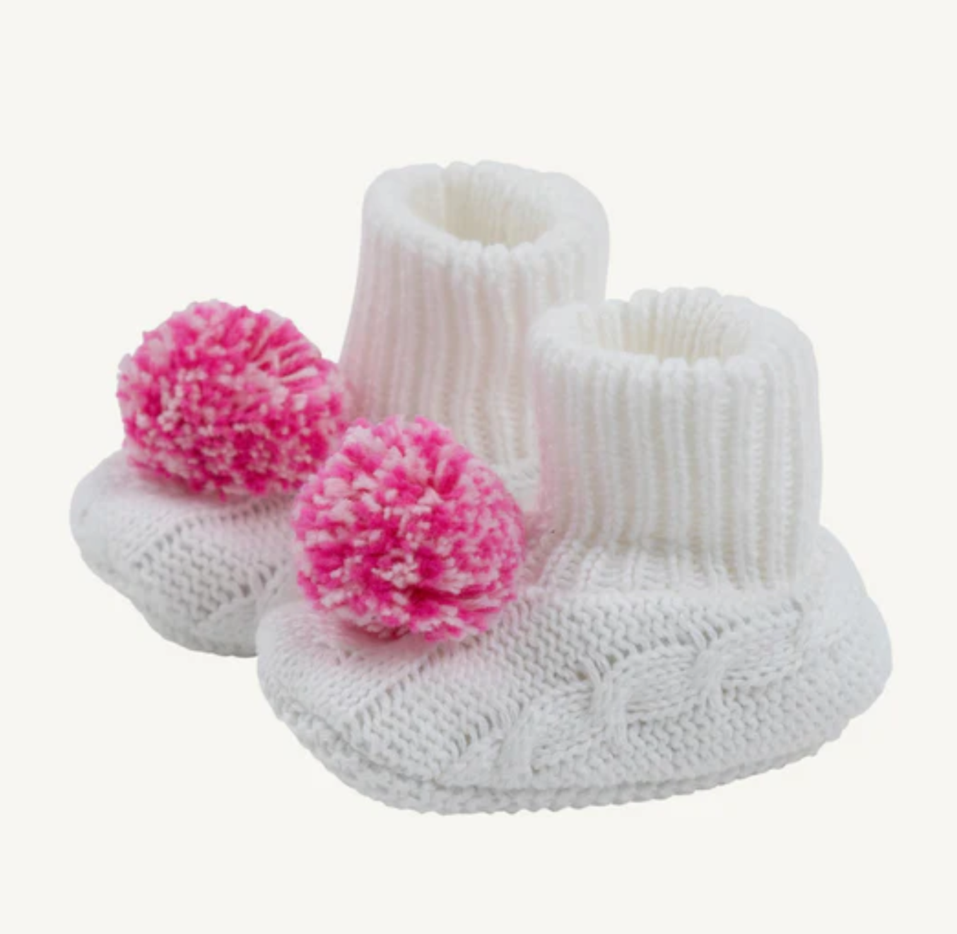 TBBC Bryer Booties Worth Ave White (pink, blue, or pearl)