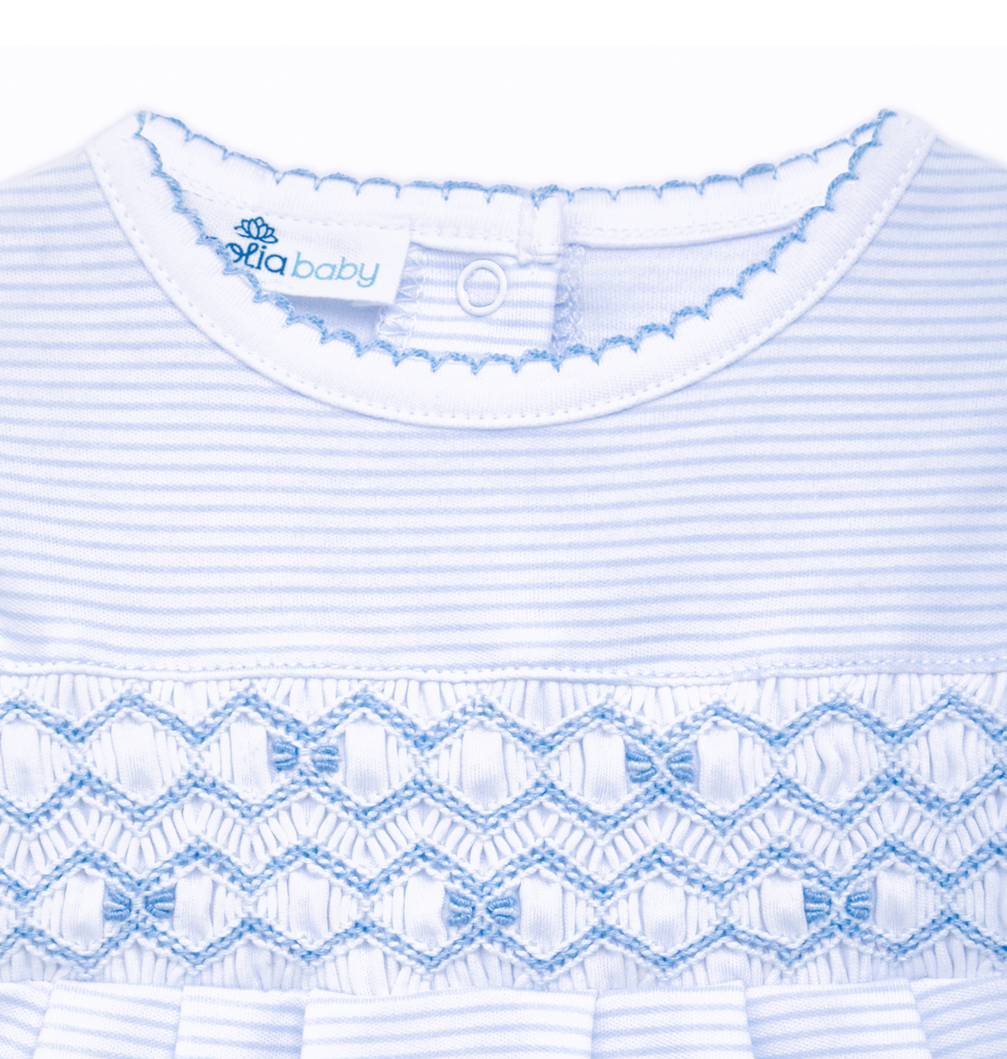 MB Jacob Smocked Short Playsuit Blue