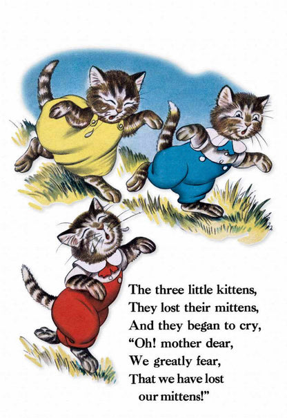 The Three Little Kittens -Children's Board Book - Vintage