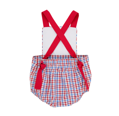 TBBC Sayre Sunsuit Provincetown Plaid/ Richmond Red
