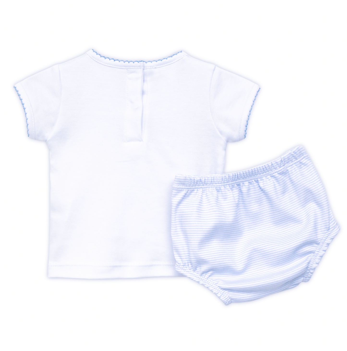 MB Jacob Smocked Diaper Cover Set Light Blue