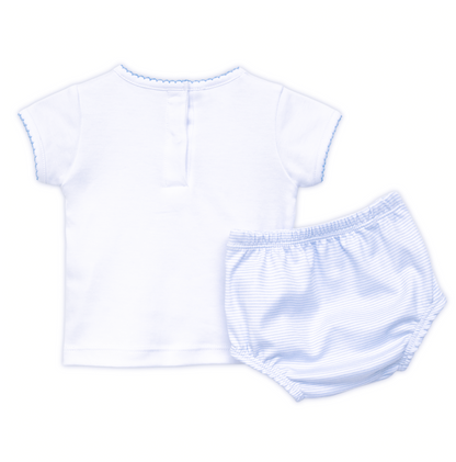 MB Jacob Smocked Diaper Cover Set Light Blue