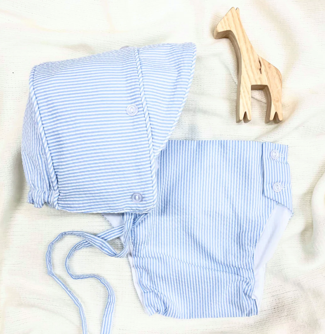 TBBC Barringer Bonnet Breakers Blue Seersucker