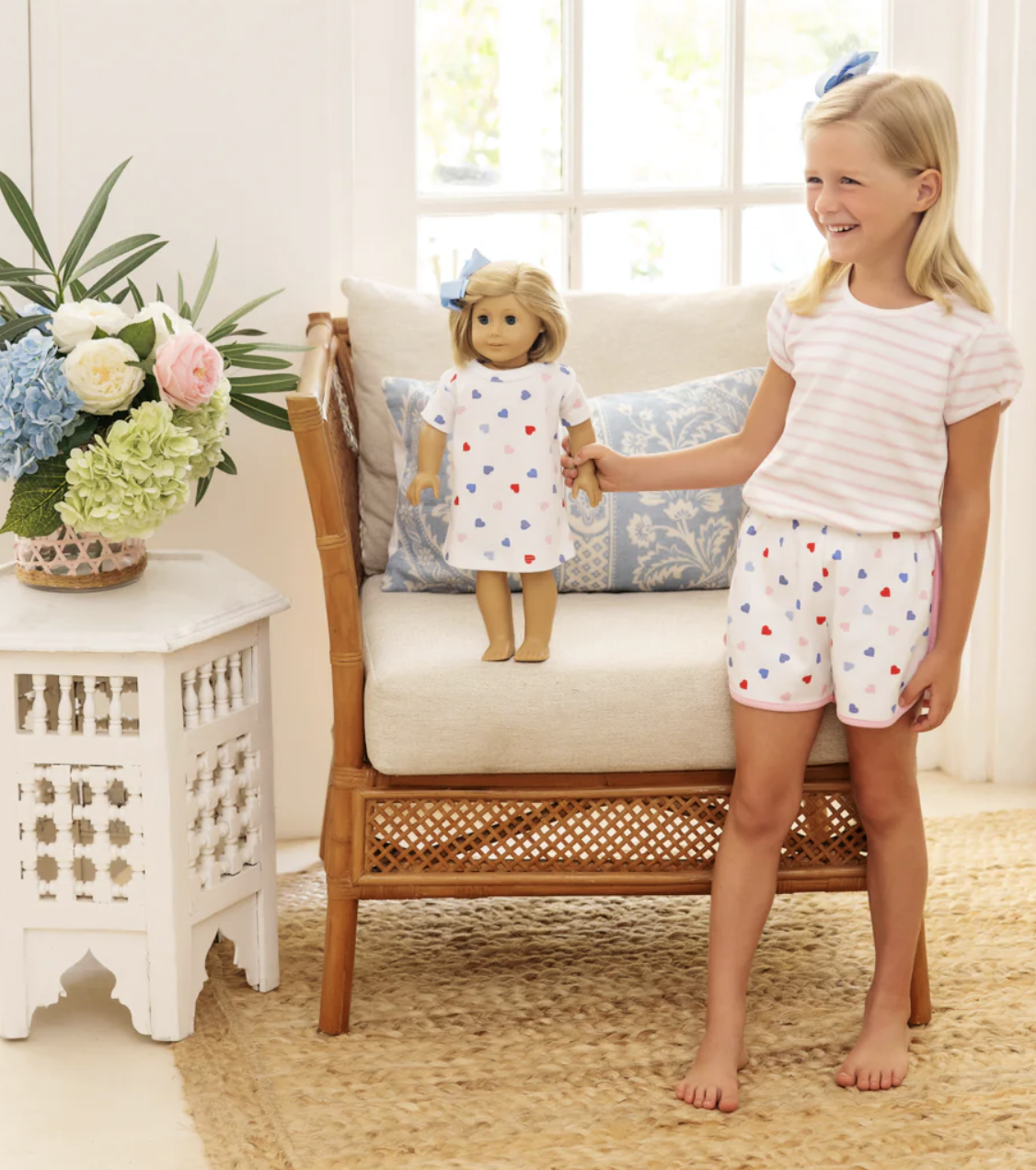 TBBC Cheryl Shorts Happy Hearts/ Pier Party Pink