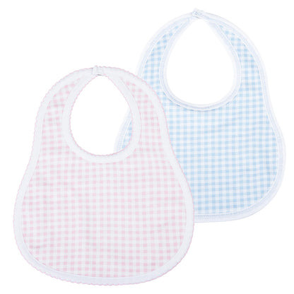 MB Mini Checks Bib (Pink or Blue)