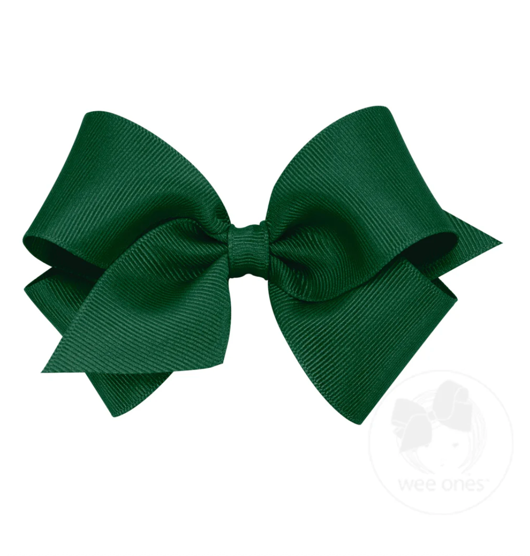 Small Classic Grosgrain Hair Bow (Plain Wrap)  Wee Ones