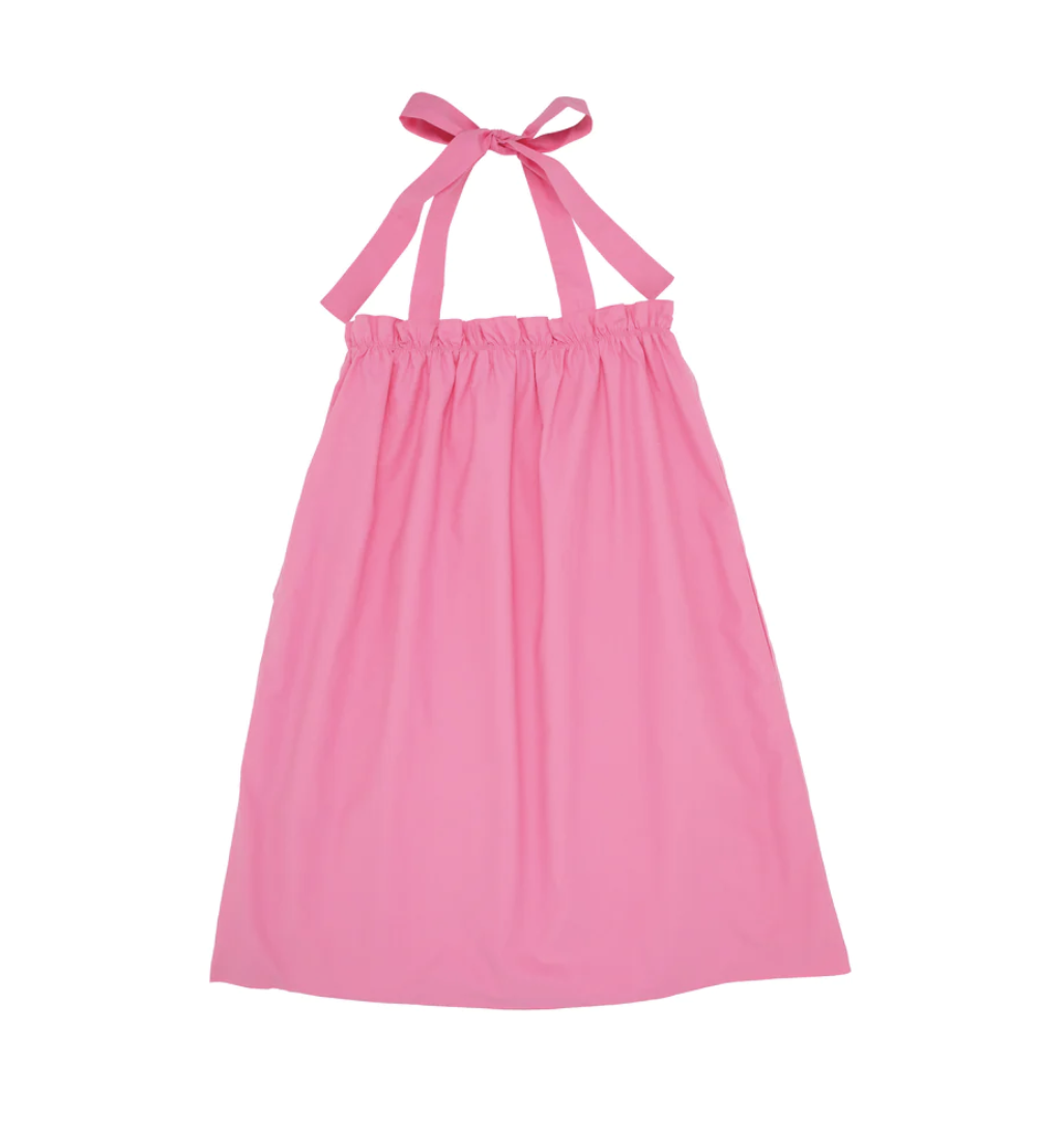 TBBC Libby Bess Halter Dress Hamptons Hot Pink